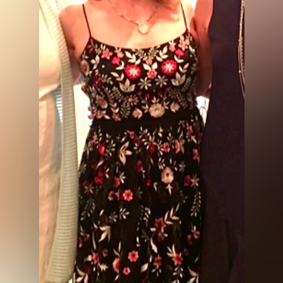 BHLDN cocktail dress, beading & sequins on bodice, embroidery on mesh skirt. - Picture 9 of 9